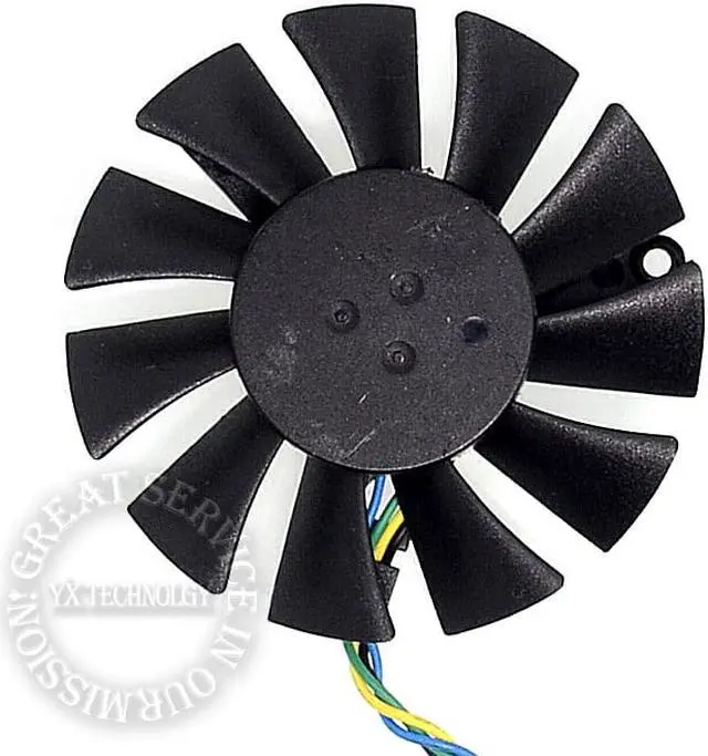 Alt view image 4 of 4 - video card fan MGT6012LR MGT6012XR MGT60YR 42*42*42mm Pitch 4P graphics card fan 12V 0.23A 55mm diameter