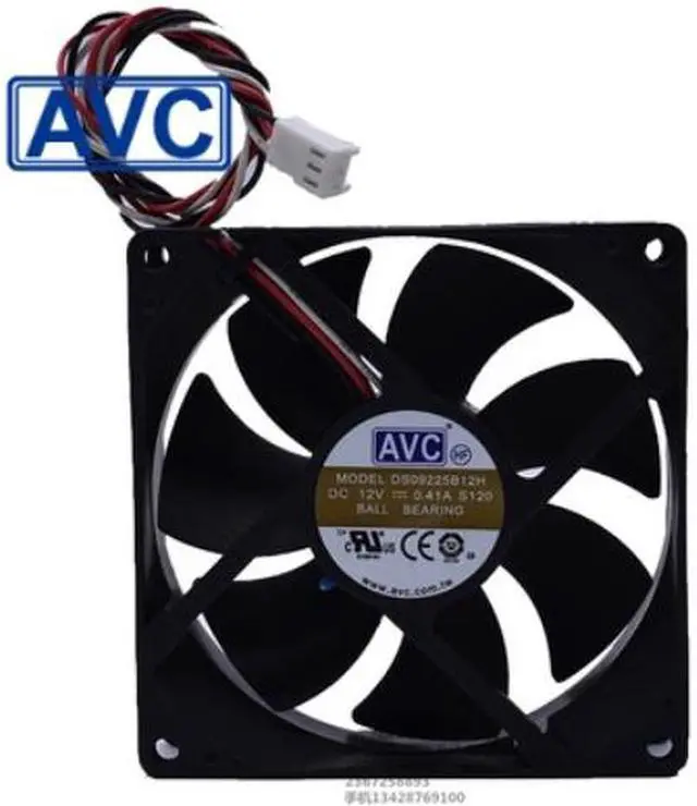 Main image of AVC  DS09225B12H 12V 0.41A 9CM 92,254-wire PWM temperature control double ball bearing fan