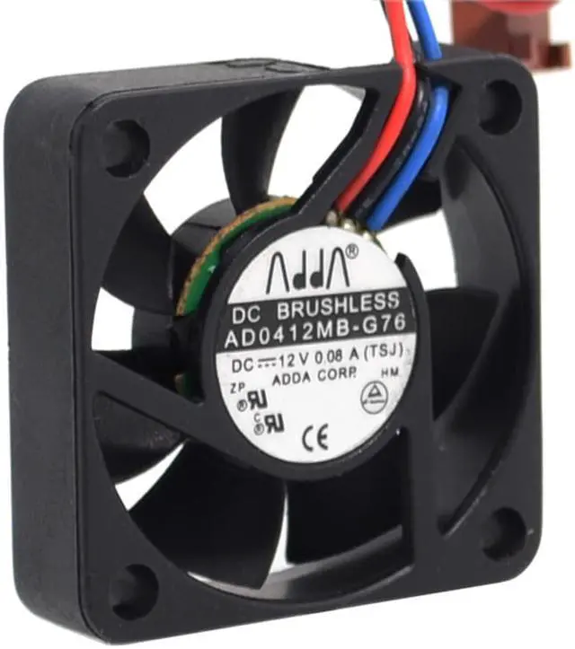 Alt view image 3 of 6 - 2pcs ADDA AD0412MB-G76 4010 4cm 40mm DC12V 0.08A ultra silent fan uble ball bearing