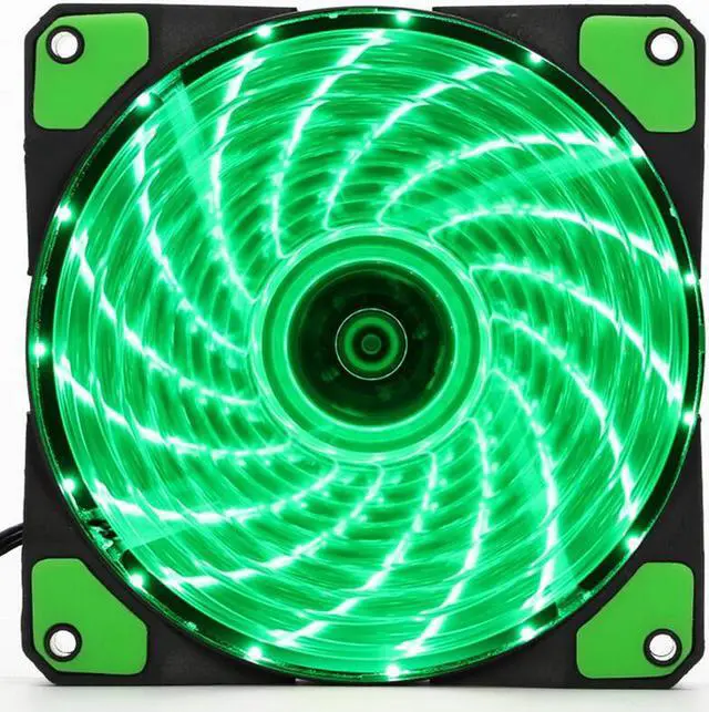 Alt view image 3 of 6 - 120mm PC computer Ultra Silent LED cooling fan radiator radiator, 12CM fan, 12VDC 3P IDE 4pin