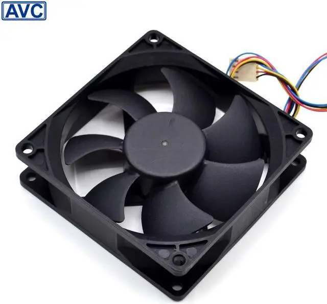 Alt view image 5 of 5 - AVC 9025 9225 DS09225B12U 4-wire double ball temperature control PWM fan