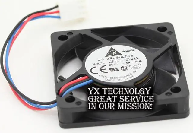 Alt view image 6 of 6 - 2pcs Delta   EFB0512HHA 5010 5cm 12V 0.2A thin server cooling fan  50*50*10mm