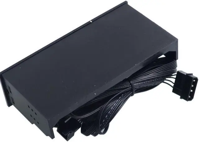Alt view image 4 of 5 - 5.25 inch 12V PC Computer Fan Controller 3 Fan Speed Controller Temperature Sensor LCD Digital Display Front Panel  PC