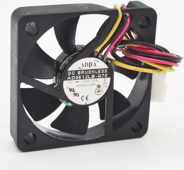 Alt view image 5 of 6 - 1pcs AD0512LB-G70 12V 0.10A 5010 5CM 50*50*10mm dual ball bearing silent cooling fan