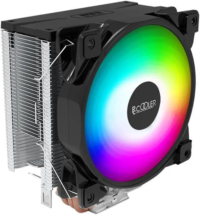 Alt view image 2 of 4 - X4 colorful 4 Heatpipe CPU cooler with 120mm PWM quiet fan PC computer CPU cooling For intel LGA775 1155 1156 AM4 AM3