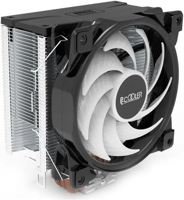 Alt view image 3 of 4 - X4 colorful 4 Heatpipe CPU cooler with 120mm PWM quiet fan PC computer CPU cooling For intel LGA775 1155 1156 AM4 AM3