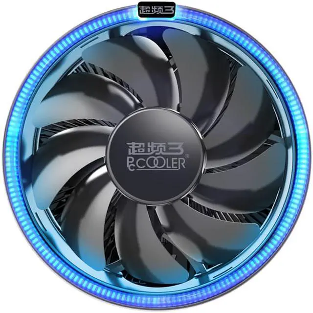 Alt view image 3 of 6 - 12cm LED Blue  Aperture CPU Cooler 12cm PWM Fan Silent For AMD AM3 AM4 Intel 775 115X CPU Cooling Radiator Quiet
