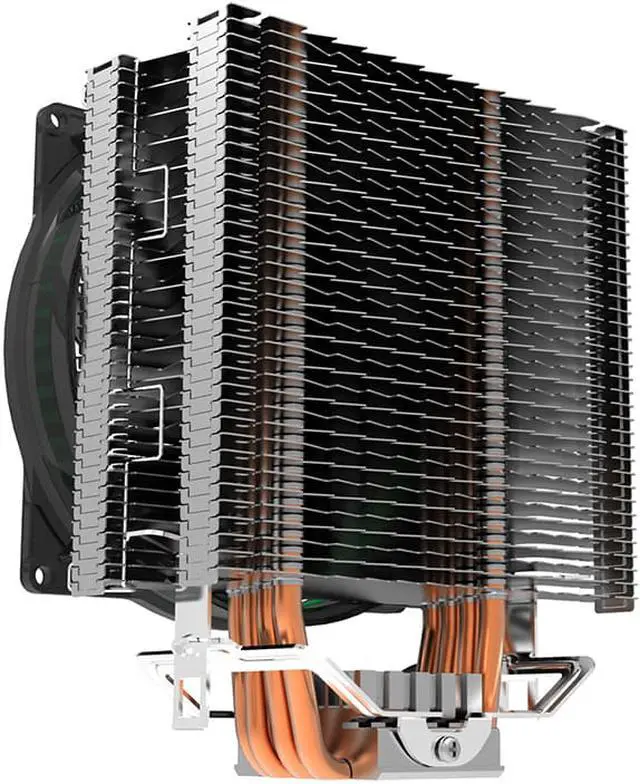 Alt view image 2 of 6 - X4 4 Heatpipe CPU cooler 120mm blue LED PWM quiet fan for Intel 775 1155 1156 2011 AMD AM4 AM3 PC radiator cooling fan