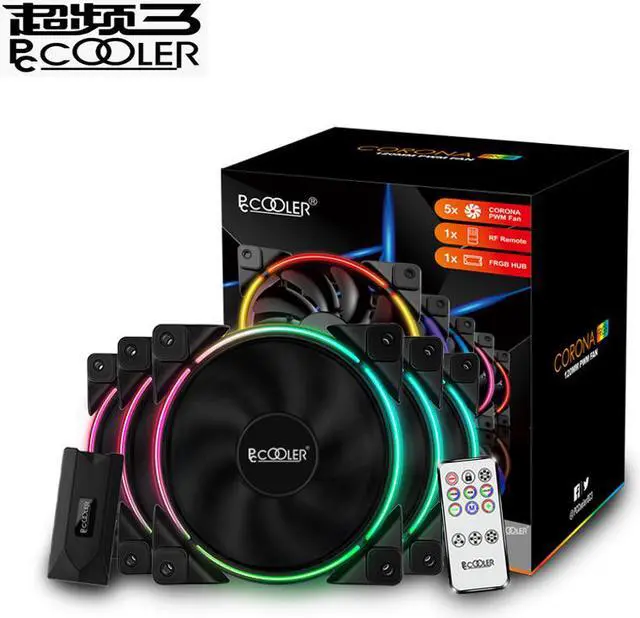 Main image of 5/Pack 120m RGB Fan 12V&5V FRGB 4pin PWM Quiet Addressable Fans 12cm Computer Cooling Fan For CPU Cooler Liquid Cooling