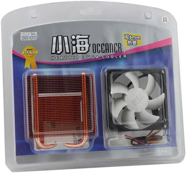 Alt view image 5 of 5 - K80 2 copper heatpipe copper plating heatsink Graphics card cooler 80mm quiet fan VGA cooling GPU radiator 3pin & Molex