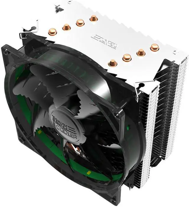 Alt view image 4 of 6 - X4 4 Heatpipe CPU cooler 120mm blue LED PWM quiet fan for Intel 775 1155 1156 2011 AMD AM4 AM3 PC radiator cooling fan