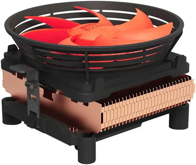 Alt view image 3 of 4 - Q100M Copper plating CPU cooler 10cm 4pin PWM quiet Fan For Intel 775 1150 1151 1155 1156 AMD Q100 PC Cooling fan