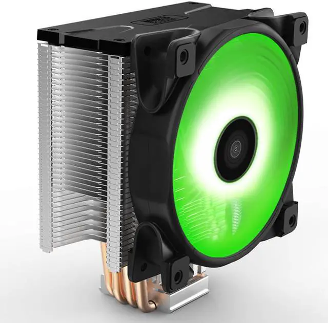 Alt view image 5 of 6 - X4 4 Heatpipe CPU Cooler Radiator 12cm 12V/4PIN RGB Quiet Fan For Intel LGA 115x AMD AM4 120mm CPU Heatsink Cooling Fan