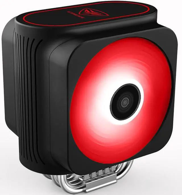 Alt view image 5 of 6 - GI-D66A 6 Heatpipe CPU Cooler 12cm Addressable RGB Double PWM Fan For Intel 115X 2011 2066 AMD AM4 Computer CPU Cooling