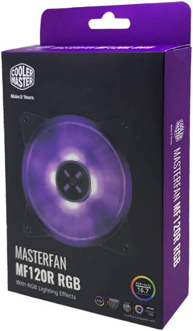 Alt view image 2 of 7 - MasterFan MF120R RGB (PWM) with Hybrid-Design Fan Blade, Speed Profiles, Jam Protection, and Customizable Color Options by Cooler Master