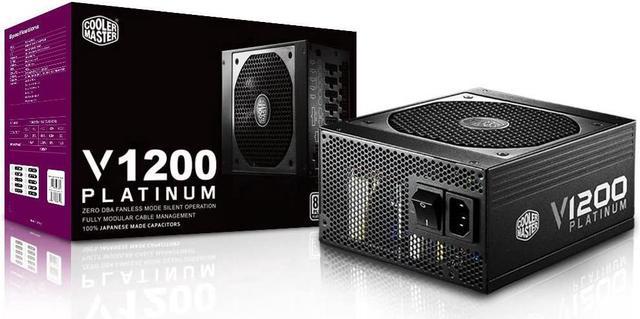 Cooler Master V1200, Full Modular 80+ Platinum Certified 1200W Power Supply  with Hybrid Fan Mode, 7 Year Warranty