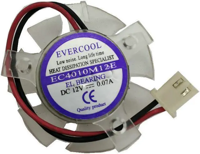 Alt view image 2 of 4 - EC4010M12E FS1240-A3112 DC12V 0.07A 4010 3610 3CM 36mm 36X36X10mm 26x26x20mm 2Pin 2Wire Graphics Card Video GPU Cooling Fan