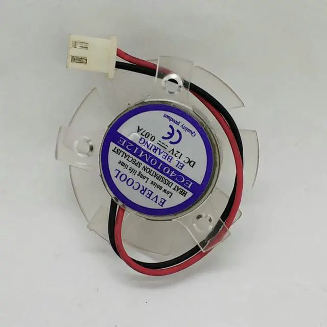 Alt view image 4 of 4 - EC4010M12E FS1240-A3112 DC12V 0.07A 4010 3610 3CM 36mm 36X36X10mm 26x26x20mm 2Pin 2Wire Graphics Card Video GPU Cooling Fan