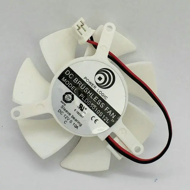 Alt view image 4 of 5 - Diameter 45mm PLD05010S12L 0.1A 2pin Vedio Card VGA Cooler Fan  nVIDIA Gece GT220 GTS210 210-TC512D3 Cooling FAN