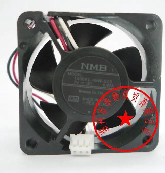 Alt view image 2 of 6 - NMB 3.5cm 1406KL-09W-S29 3.5CM 3515 DC 7V 0.07A third line server inverter cooling fan