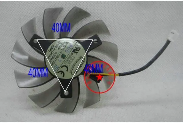 Alt view image 2 of 2 - 8cm T128010SM GTX460 470 570 580 670 HD5870 Cooling fan