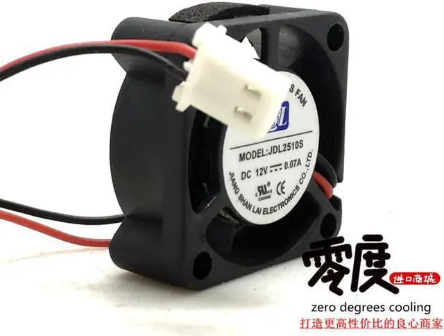 Alt view image 2 of 4 - JDL2510S DC12V 0.07A 25x25x10MM 2.5CM 2Lines cooling fan