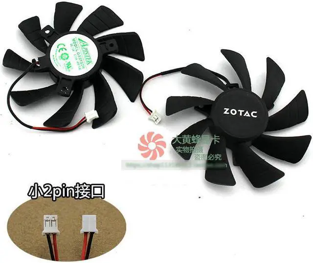 Alt view image 4 of 4 - ZOTAC GTX1050 GTX1050ti Mini Graphics Video card cooling fan GA915S2H