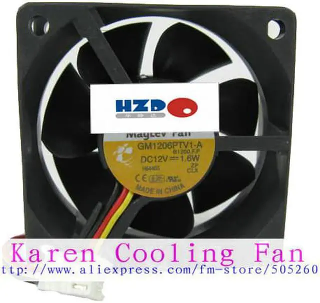 Alt view image 2 of 2 - 6cm GM1206PTV1-A 6025 12v 1.6w 3wire cooling fan 60*60*25MM