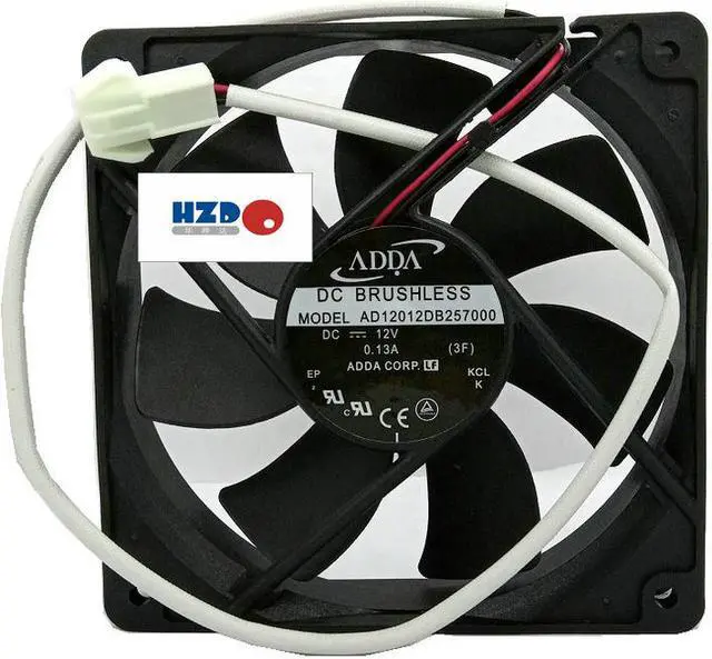 Alt view image 2 of 6 - ADDA AD12012DB257000 12025 12V 0.13A Cooling fan AD1224HB-A70GL 24V AG12012HB257200 120*120*25MM