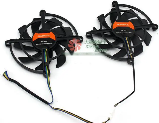 Alt view image 5 of 5 - Colorful GTX1070 GTX1060 GECE Graphics card cooling fan 1set