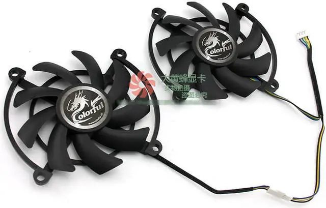 Alt view image 2 of 5 - Colorful GTX1070 GTX1060 GECE Graphics card cooling fan 1set