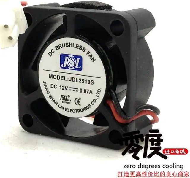 Alt view image 4 of 4 - JDL2510S DC12V 0.07A 25x25x10MM 2.5CM 2Lines cooling fan
