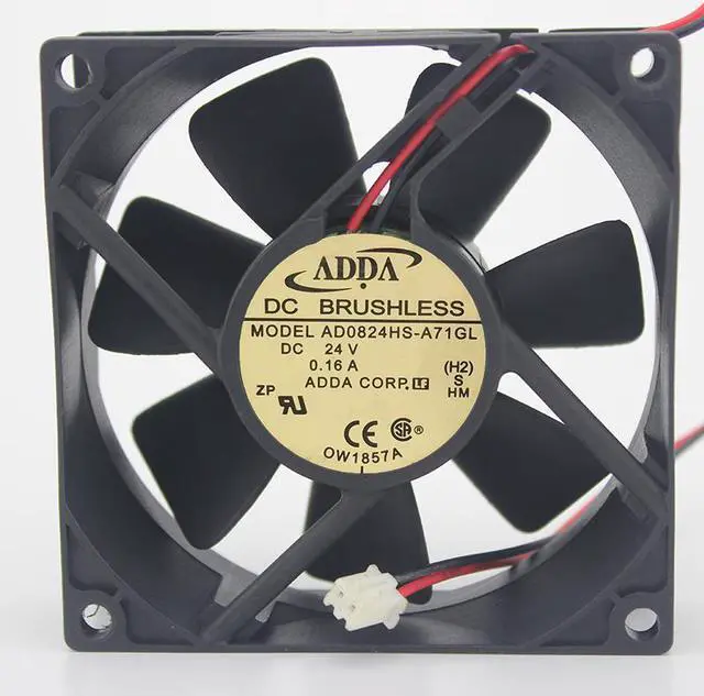 Alt view image 2 of 3 - AD0824HS-A70 / A71 / A76GL Cooling fan 8CM cm 8025 24V 0.16A