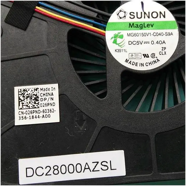 Alt view image 2 of 3 - New original cpu fan for Dell Precision M6700 M5700 laptop CPU cooling fan cooler 026PND MG60150V1-C040-S9A BATA0815R5H P003