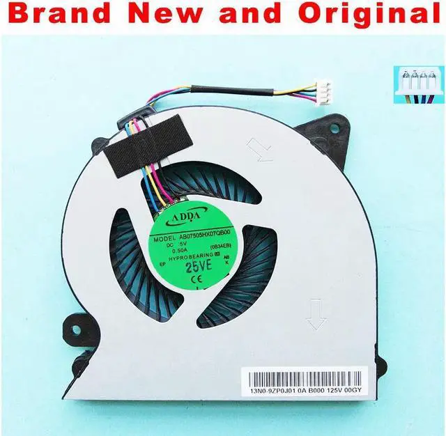 Main image of New and Original CPU fan for ADDA AB07505HX07QB00 0B34EB laptop CPU cooling fan cooler 13N0-9ZP0J01