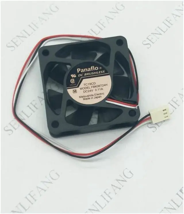 Alt view image 2 of 2 - FOR Panasonic panaflo FBK06T24H 6CM 6015 three-wire inverter fan 24V 0.11A+cooling fan
