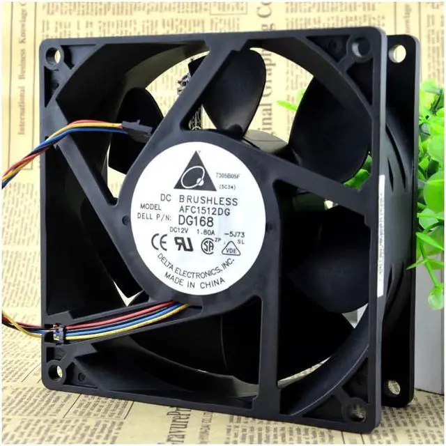 Alt view image 2 of 4 - For Delta 15050 12V 1.80A AFC1512DG DG168 15CM large air volume cooling fan 150 * 50