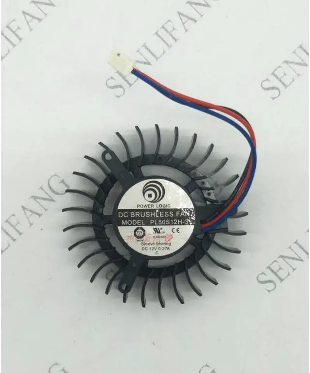 Main image of Original graphics card cooling fan PL50S12H-3 DC12V 0.27A PL50S12M-3 0.24A Pitch 39MM Diameter 55MM