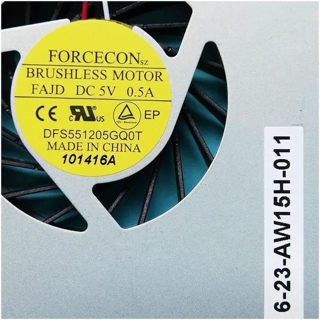Main image of FAN For Clevo W110 W110ER W150 W150HRM W170 W170HR i7 CPU P370 P370EM cooling fan cooler 6-23-AW15H-010 DFS551205GQ0T FAJD