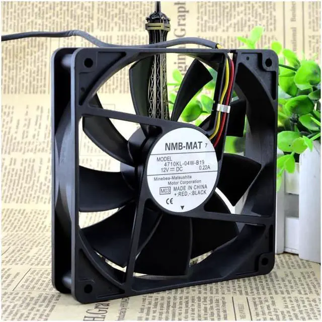 Alt view image 2 of 4 - For NMB 12025 12V 0.22A 12CM Silent Chassis Fan Computer Fan 4710KL-04W-B19 cooling fan