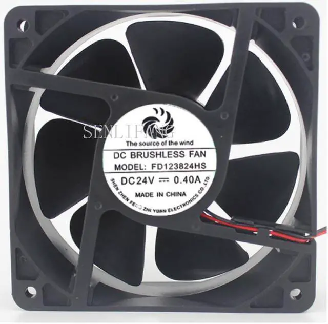 Main image of FD123824HS DC 24V 0.4A 2 Wires 12038 12cm 120*120*38mm Inverter Cooling Fan