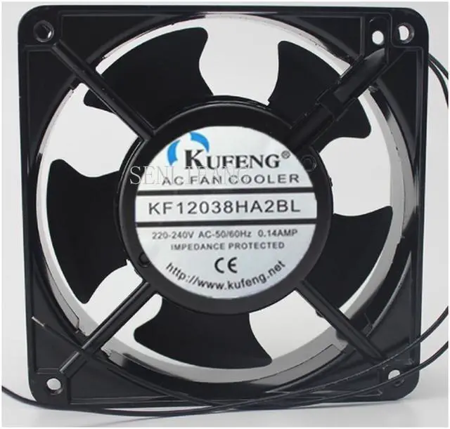 Main image of KF12038HA2BL AC 220V\/240V 0.14A 12038 12cm 120*120*38mm 50\/60HZ Cabinet Cooling Fan