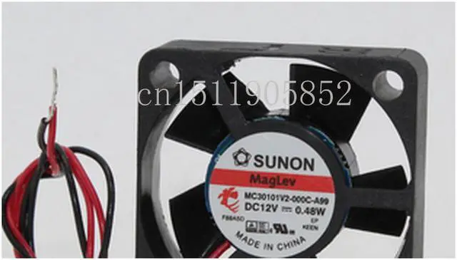 Main image of MC30101V2-000C-A99 Server Cooling Fan DC 12V 0.48W 30x30x10mm 2-wire