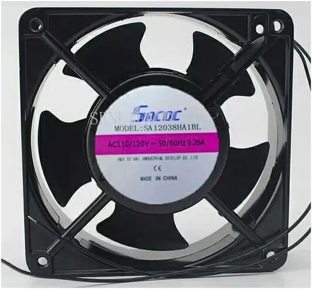 Main image of SA12038HA1BL AC 110V 120V 50\/60HZ 0.26A 12038 12CM 120*120*38mm 2 Wires Cooling Fan