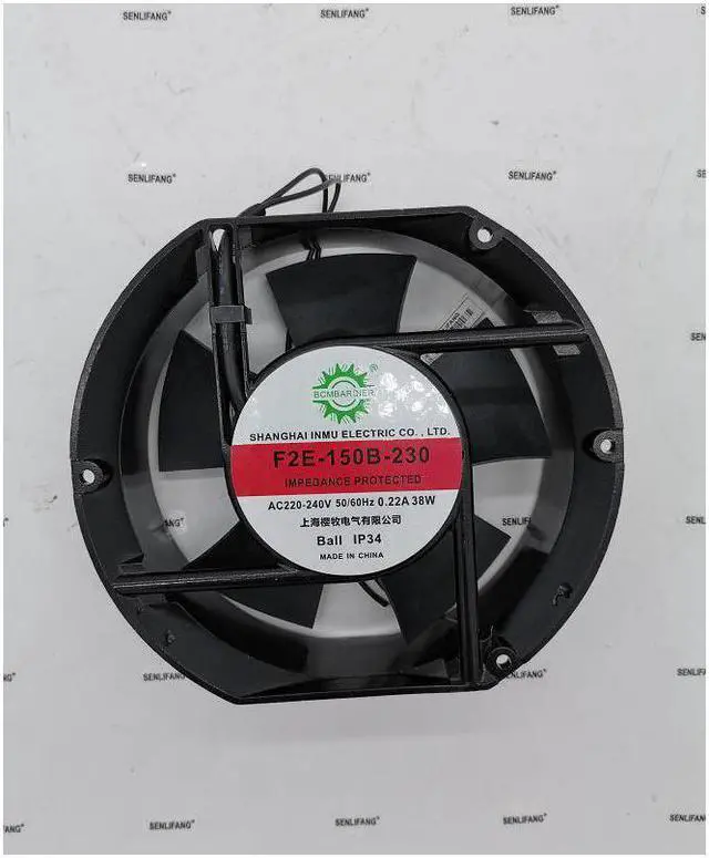 Main image of F2E-150B-230 Axial Cooling Fan AC 220V-240V 0.22A 38W 2600RPM 17250 17cm 172*150*50mm 2 Wires 50\/60HZ
