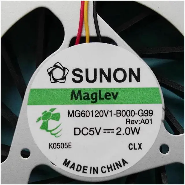 Alt view image 2 of 3 - NEW ORIGINAL CPU COOLING FAN FOR SUNON MG60120V1-B000-G99 DC5V 2W 3PIN FAN COOLER
