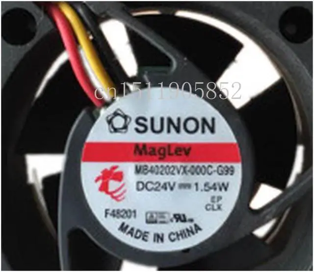 Main image of MB40202VX-000C-G99 DC 24V 1.54W 40x40x20mm 3-wire Server Cooling Fan