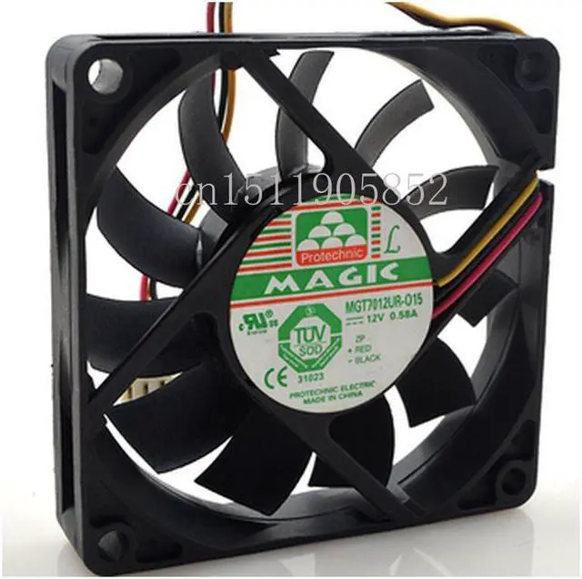 Main image of MGT7012UR-O15 Server Square Cooling Fan DC 12V 0.58A 70x70x15mm 3-wire