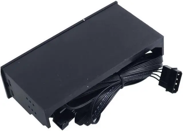 Alt view image 4 of 5 - 5.25 inch 12V PC Computer Fan Controller 3 Fan Speed Controller Temperature Sensor LCD Digital Display Front Panel for PC