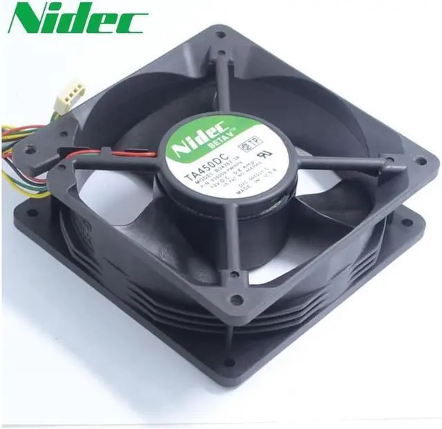 Alt view image 3 of 6 - Nidec TA450DC B34262-34 12V 0.8A 12038 12cm large air flow cooling fan  120*120*38mm